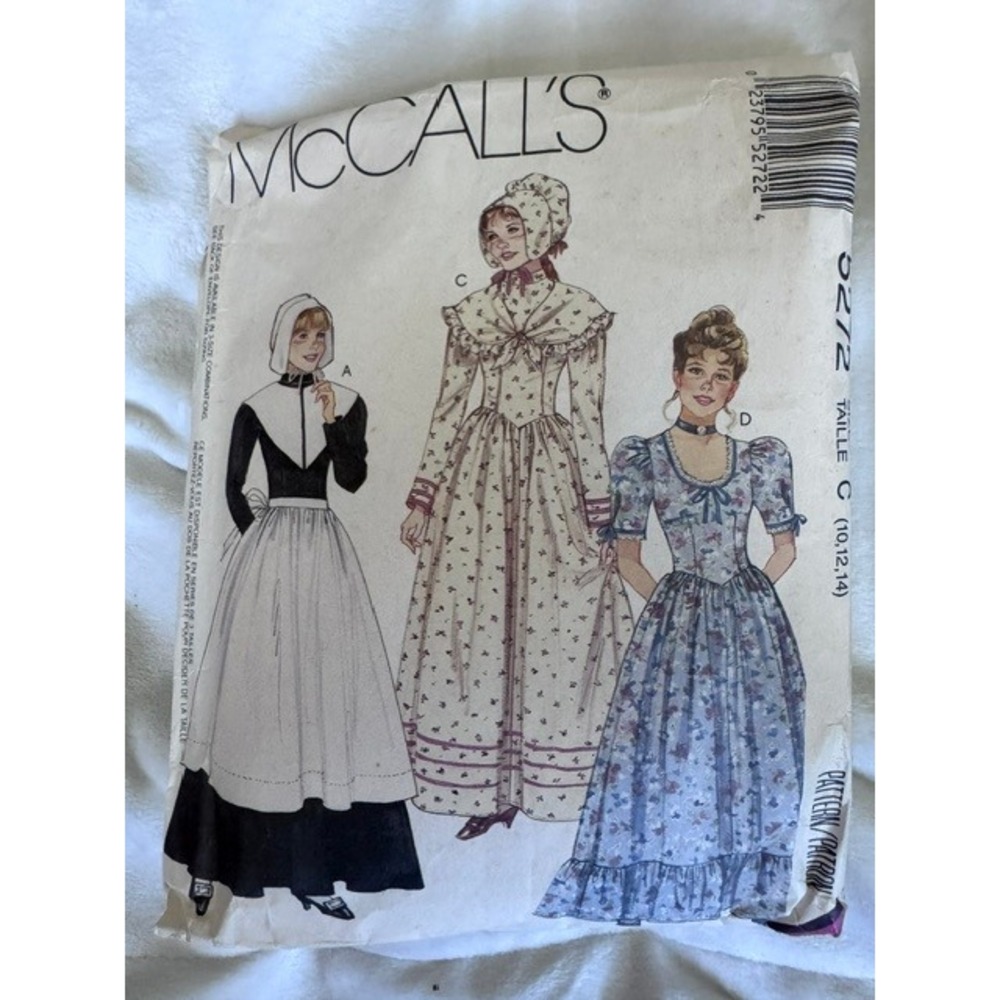 McCall's 5272 & Simplicity W0126 Sewing Patterns Colonial Pioneer Costume Lot